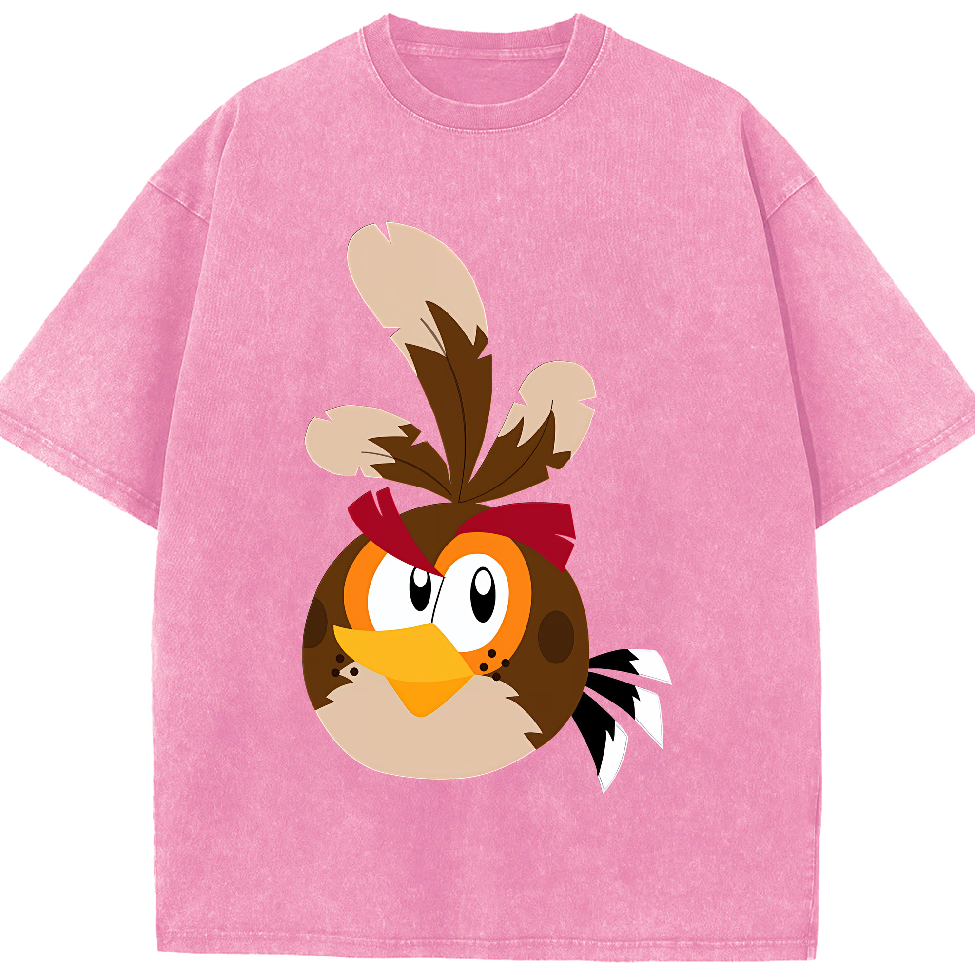 （画像用） Angry Birds アングリーバード 綿100% ヴィンテージ風 半袖Tシャツ（フロントプリント）